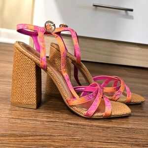 Ted Baker Never Worn Pink And Orange Sandals With A Boho Vibe #partyvibes